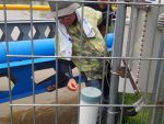 インドネシアベカシ用水路に設置した水質計